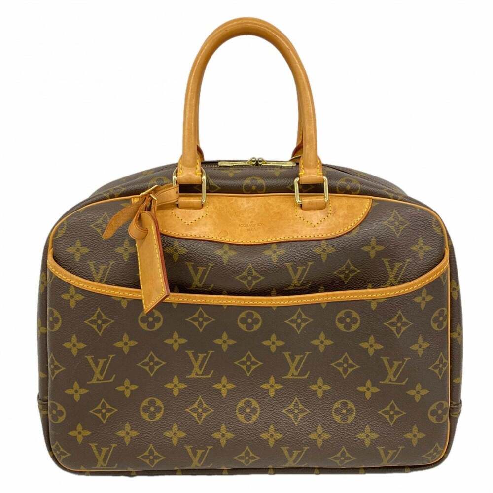 Louis Vuitton Monogram Deauville Handbag M47270 Brown Women's